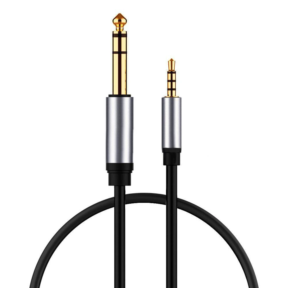 3.5mm do 6.35mm Adapter Audio kabel pomocniczy do telefonu komórkowego wzmacniacz komputerowy głośniki 3.5 Jack do 6.5 Jack męski kabel Audio