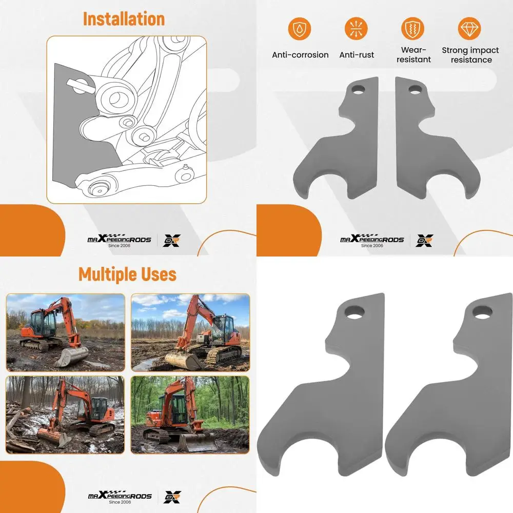 

2 Pack U35 Quick Attach Bucket Ears for Excavators, Compatible with KX71, KX91, KX121, KX040 Models