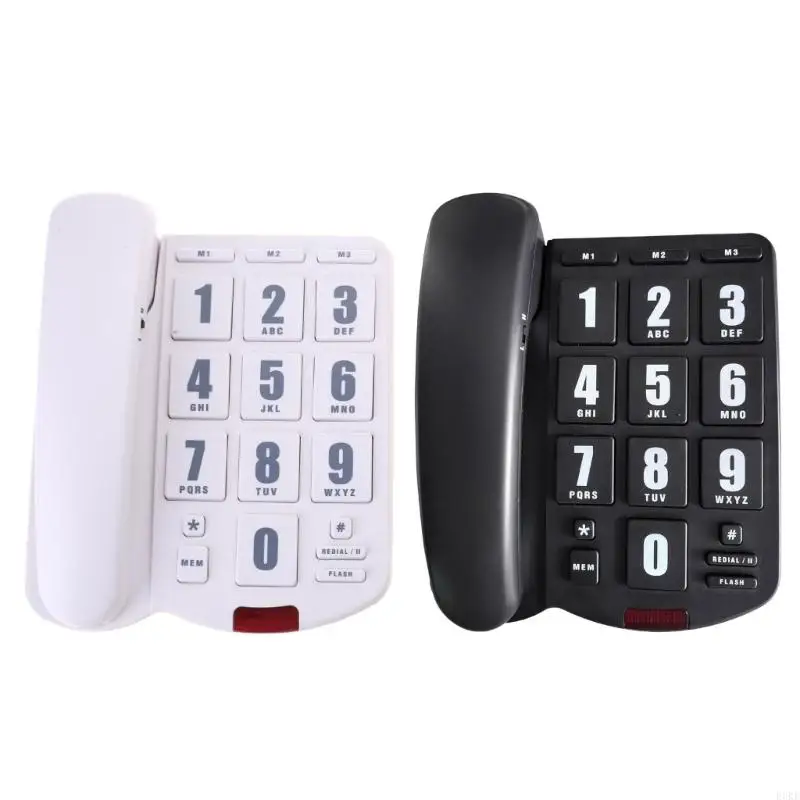 920L Big Button Landline Phone Desktop Telephone Loud Ringtone Fixed Home Phone for Elderly and Visually Impaired PK3000