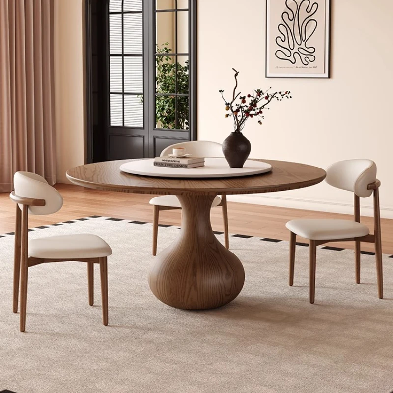 

Бытовой деревянный обеденный стол, итальянский современный простой угловой круглый дизайн консоли, скандинавская гостиная, Muebles Cocina, мебель для дома