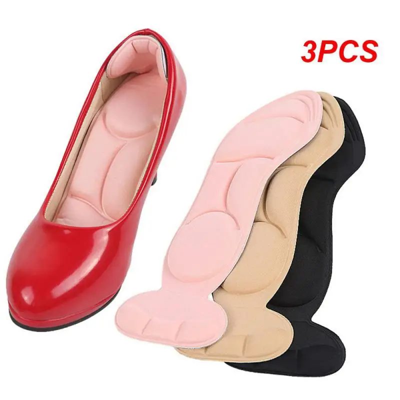 3PCS Two-in-one Insole Heel Stickers Breathable Sweat-absorbent Anti-skid Massage Shock Absorption And Pain Insole Camping