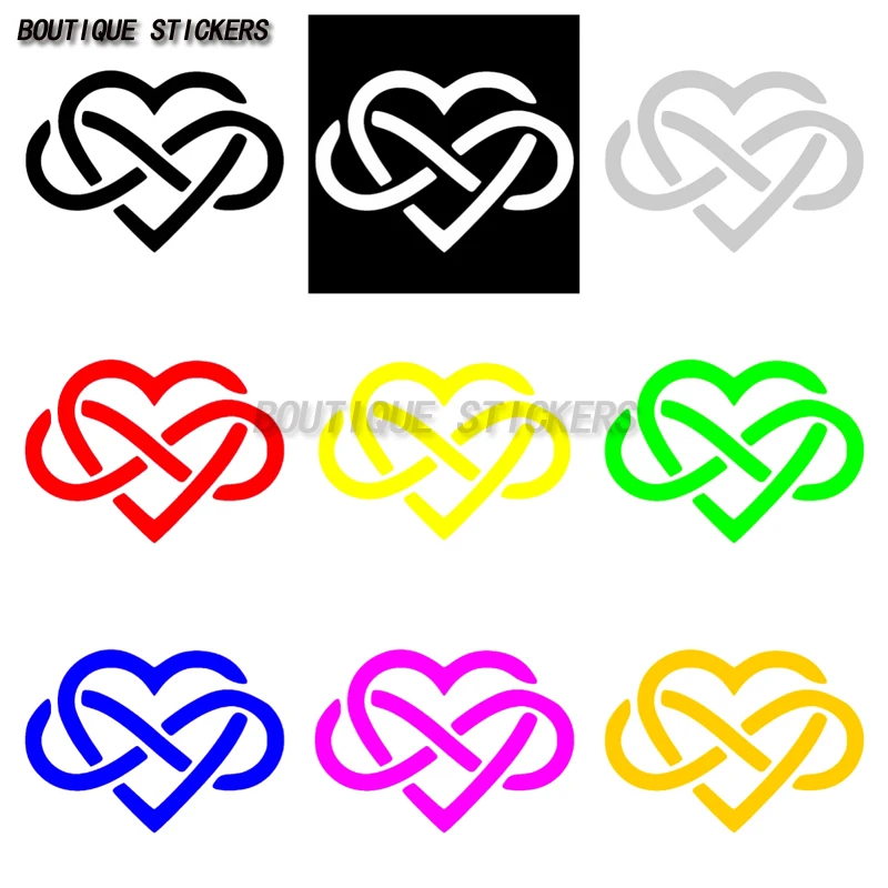 

HEART INFINITY SYMBOL Heart Stickers Love Vinyl Stickers Car Wall and Window Stickers