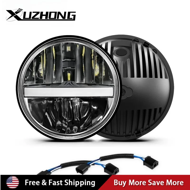 

Высокое качество, 2 шт., 7-дюймовые круглые светодиодные фары Halo DRL Turn для 2007-2015 Jeep Wrangler JK, 4 двери, неограниченное количество черных CL-1001