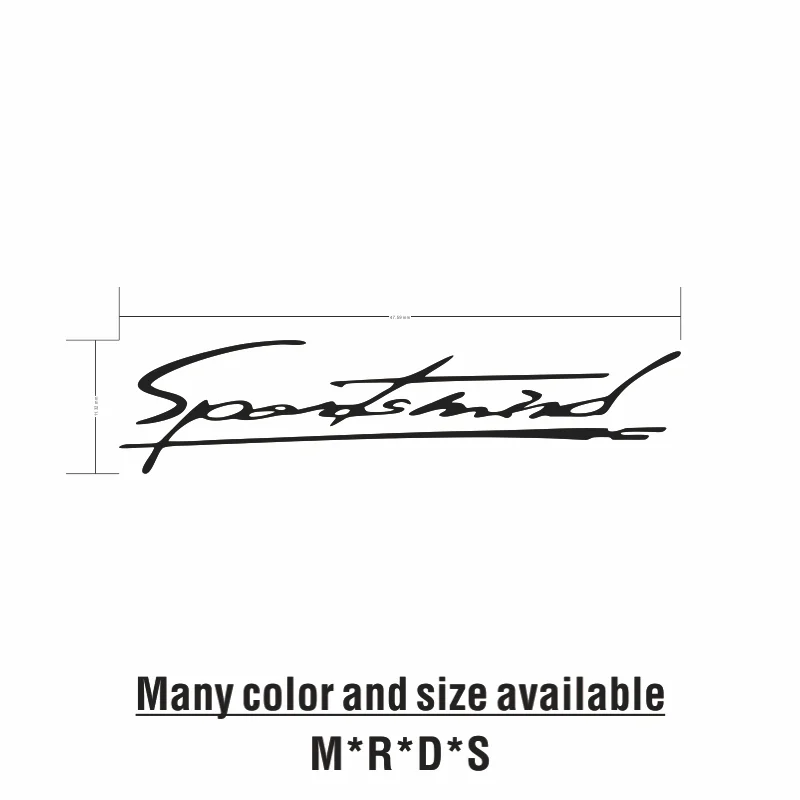 Car Styling sport mind Sticker high speed Colors Optional Waterproof Front Headlight Sport Letter Car Sticker Car Decal for SUV