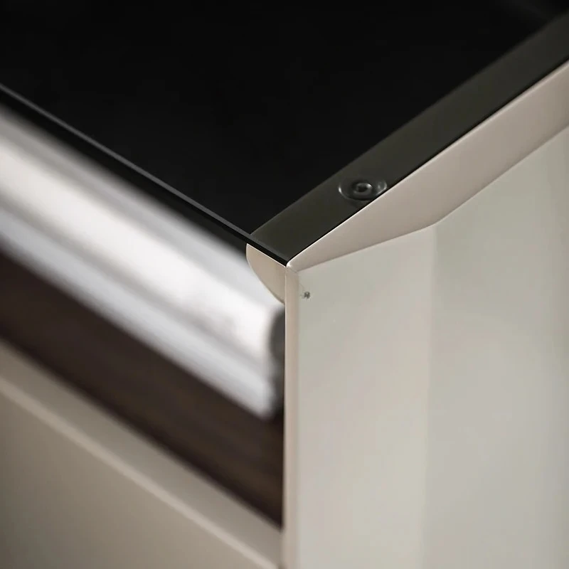 Nordic Italian simple bright lacquered drawer bedside table