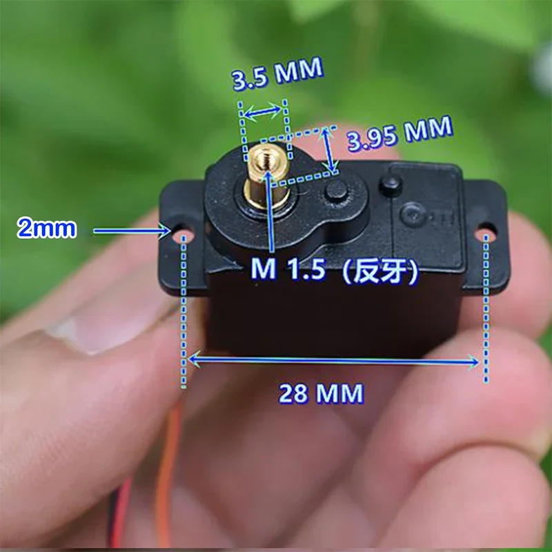 2pcs/lot 360 degree steering gear DC3V-6V 23-52rpm 12g five-wire metal gear Motor For climbing car
