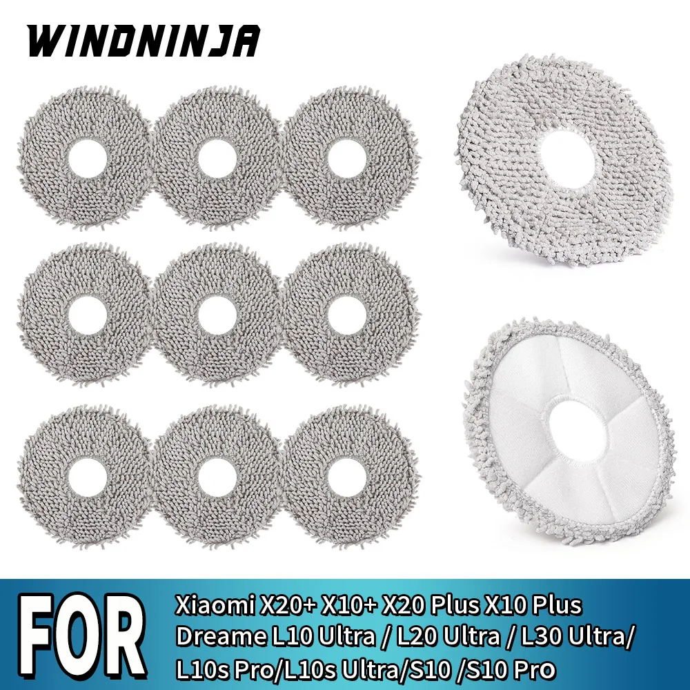 Mop Cloth For Xiaomi Robot Vacuum X20 + / X20 Plus X10+ X10 Plus Parts For Dreame L10s Pro/L10s Ultra/S10 /S10 Pro/L20 Ultra