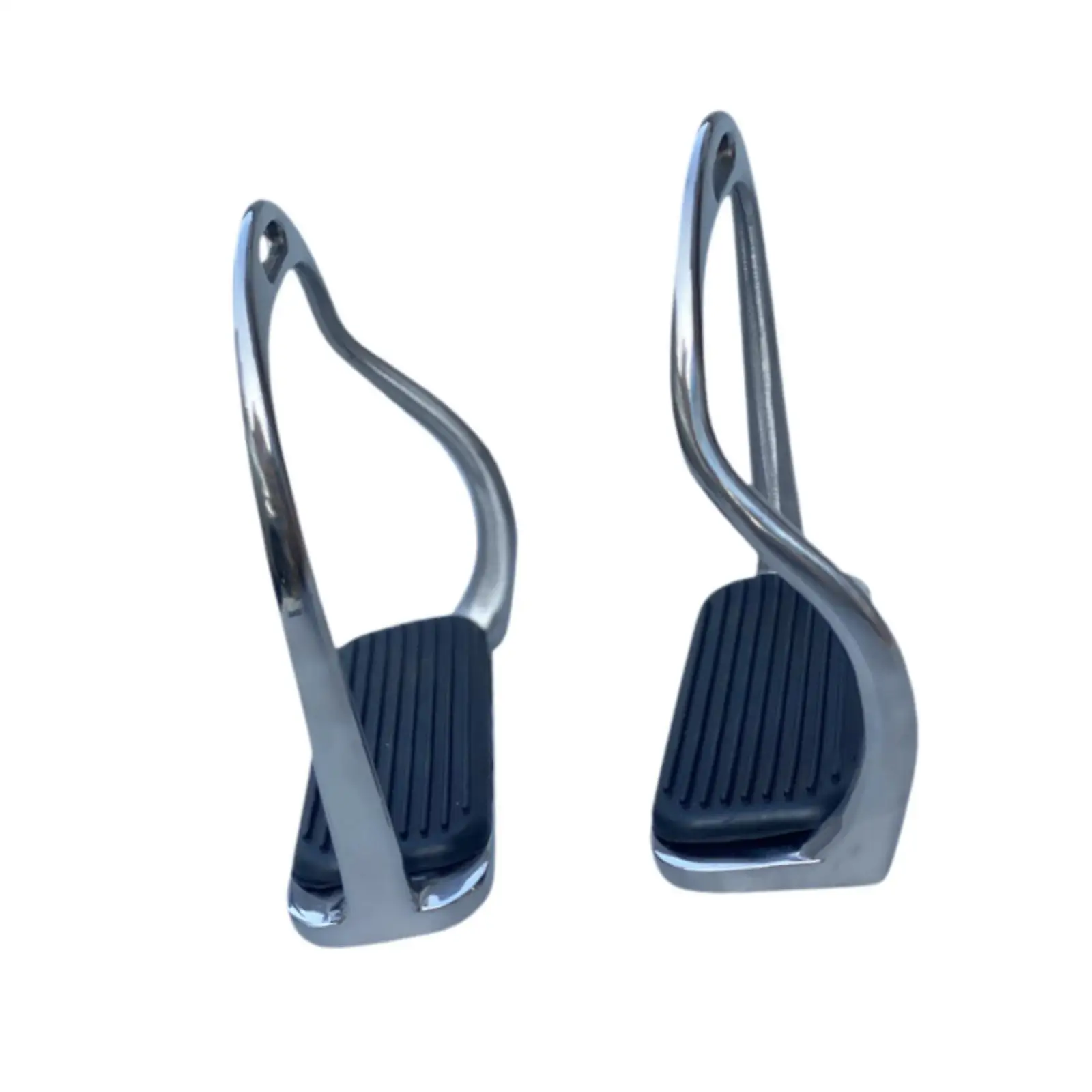 2x Safety Stirrups Lightweight Supplies Horse Pedal High Strength Length 12cm