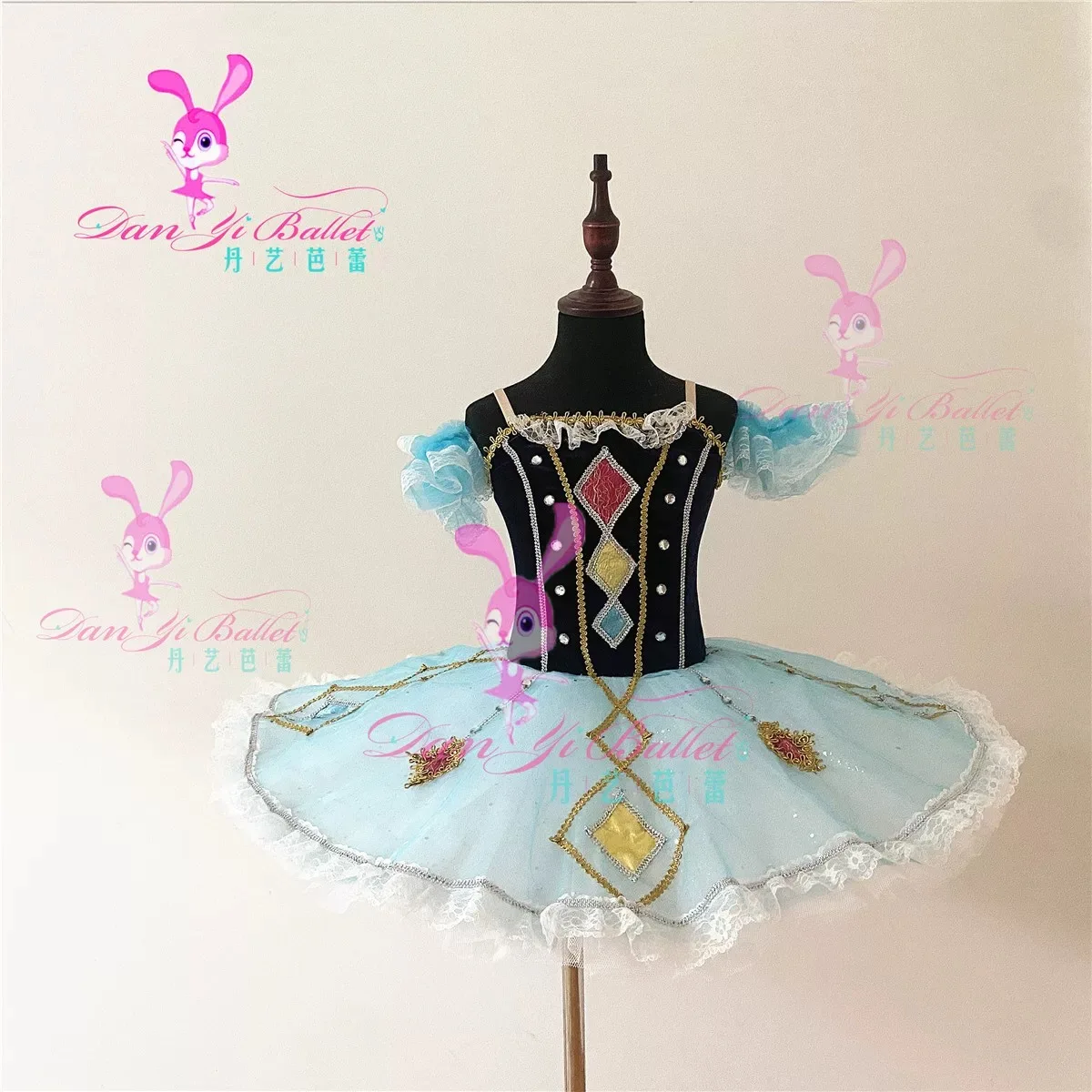 Danyi simple adult children's ballet costume blue million clown plate dress tutu competition costume