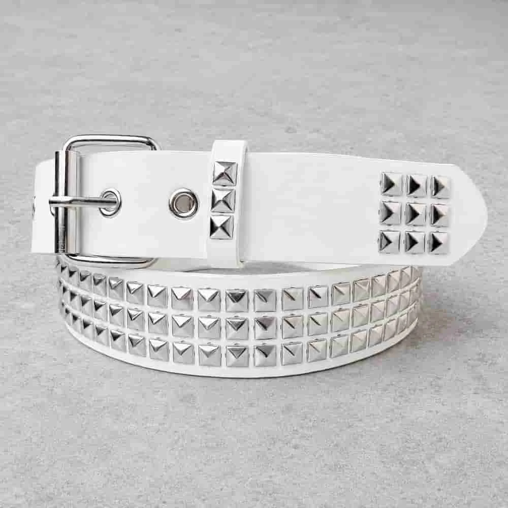 White Pyramid Stud Fashion Belt Jeans Trousers Dresses Streetwear Parties and Everyday Outfit Styling dress belt women plus size
