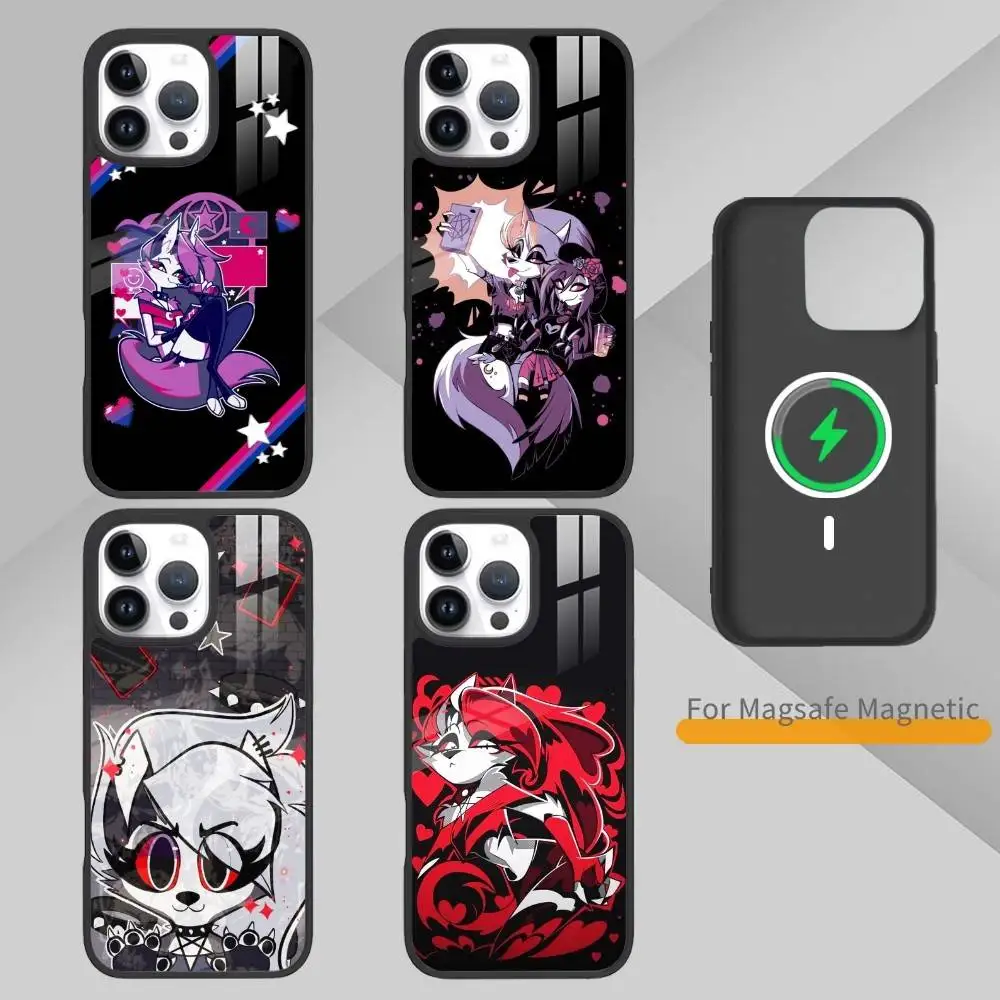 

L-Helluva Boss Phone Case For iPhone 14,16,15,13,17,12,Plus,Pro,Max Magnetic For Magsafe Frosted Cover
