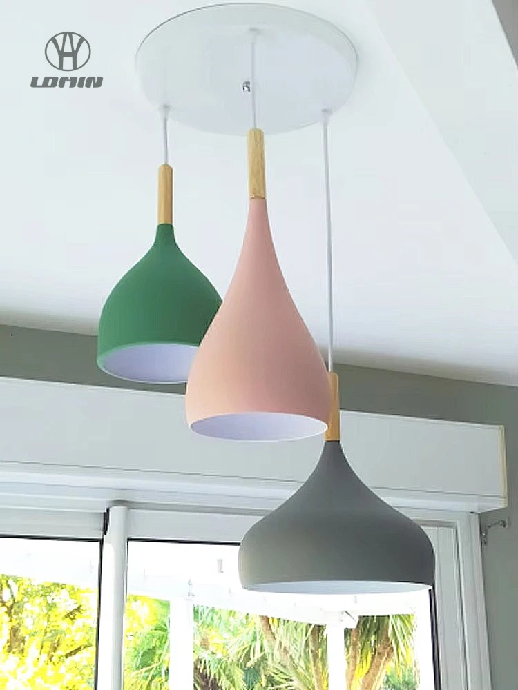 

Подвесной светильник GEW Multicolour Lustre E27, современный прикроватный светильник для кухни, ресторана, лофта, светодиодный светильник 110В 220В