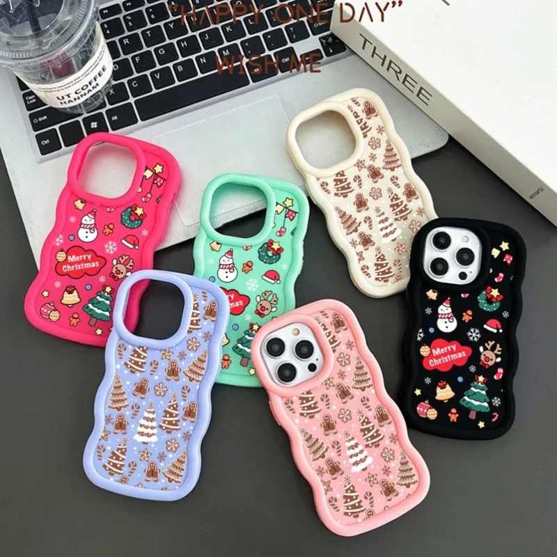 

Милый чехол для телефона с рождественской елкой и Санта-Клаусом для Realme C75 C63 C65 C67 C53 C55 C35 C30 C20 C21Y C15 11 12 13 Pro Plus F29 Cover