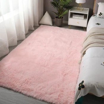 Pink Fluffy Kids Area Rug 1