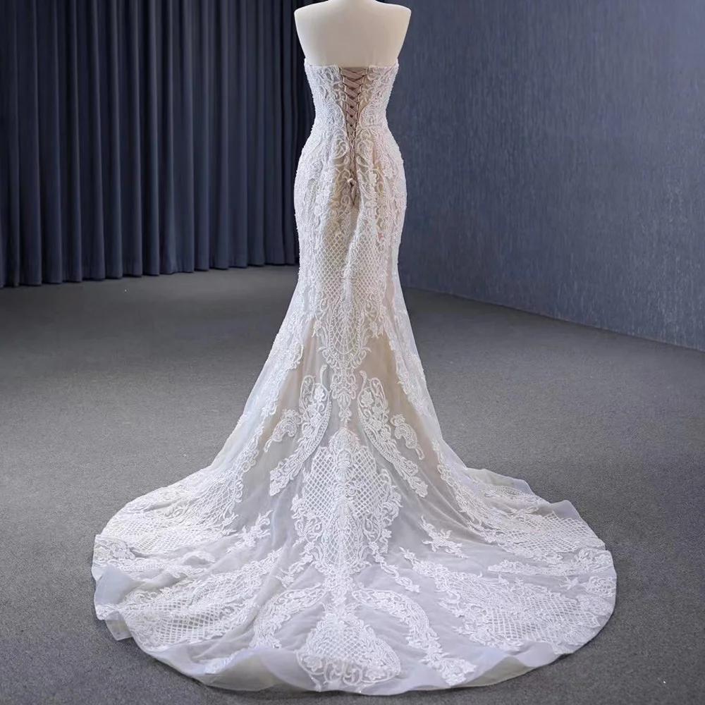 Abito da Sera di Lusso con Scollo a Cuore, Allacciatura Posteriore, Ricamo Personalizzabile, Robes De Soirée 2026, Elegante Vestito da Sera