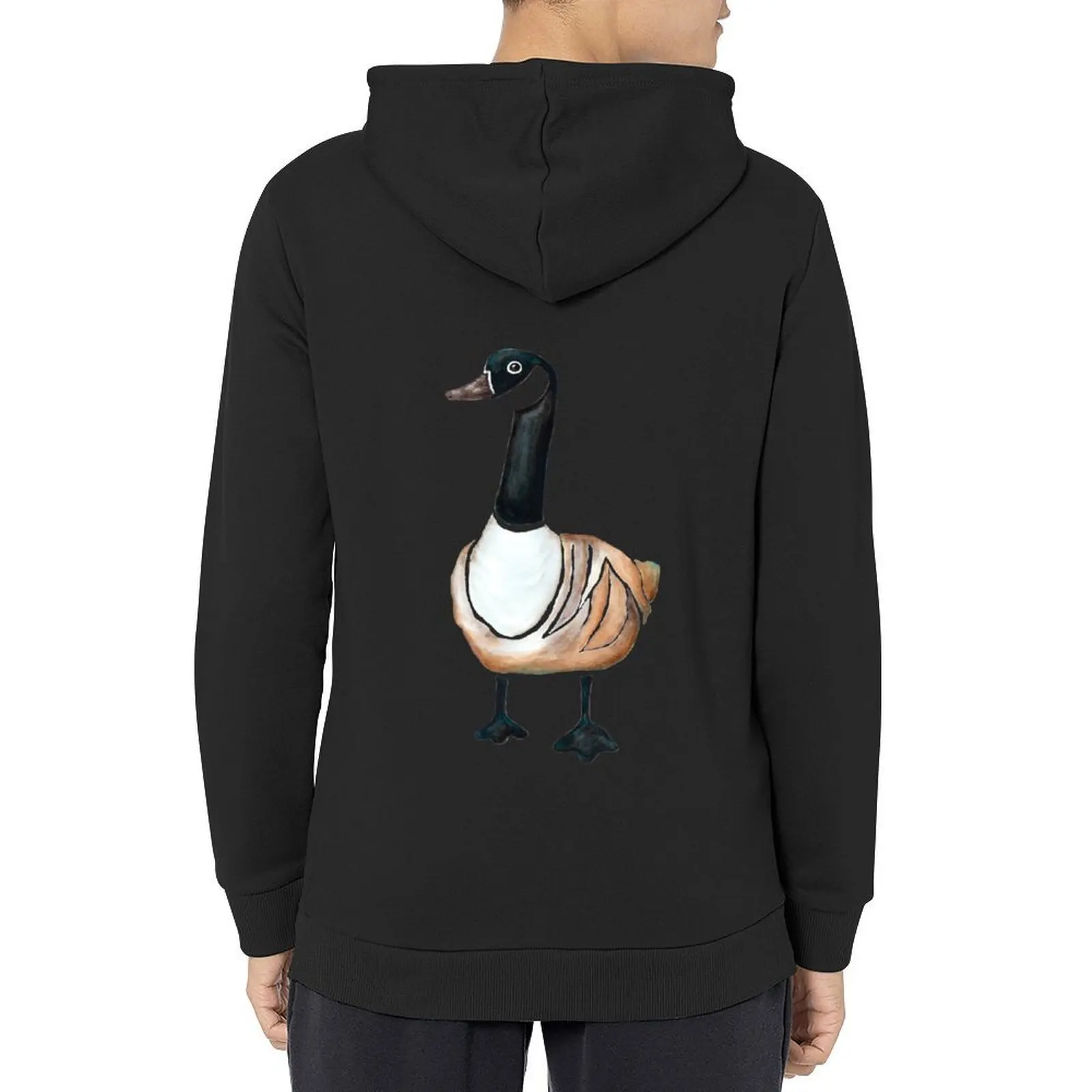 

Canadian Goose Watercolor Drawing Canadian Creatures Hoodie clothes for men men's clothes autumn men's oversize hoodie