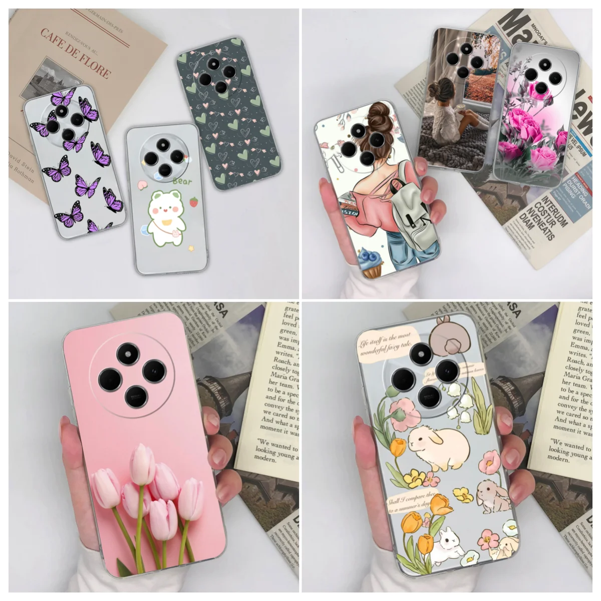 For Redmi 14C 4G Phone Case Cute Creative Back Cover Clear Soft Slim TPU Silicone Shockproof Protective For Redmi14C Funda Coque