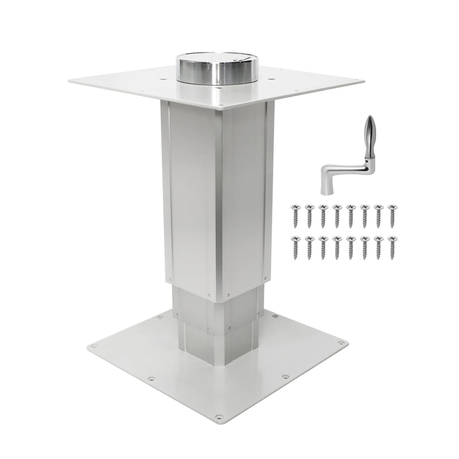 

Heavy-Duty RV Telescopic Table Base, Adjustable Tatami-Style Aluminum Alloy Table Leg, Suitable for Campervan, Height 30.5-75cm