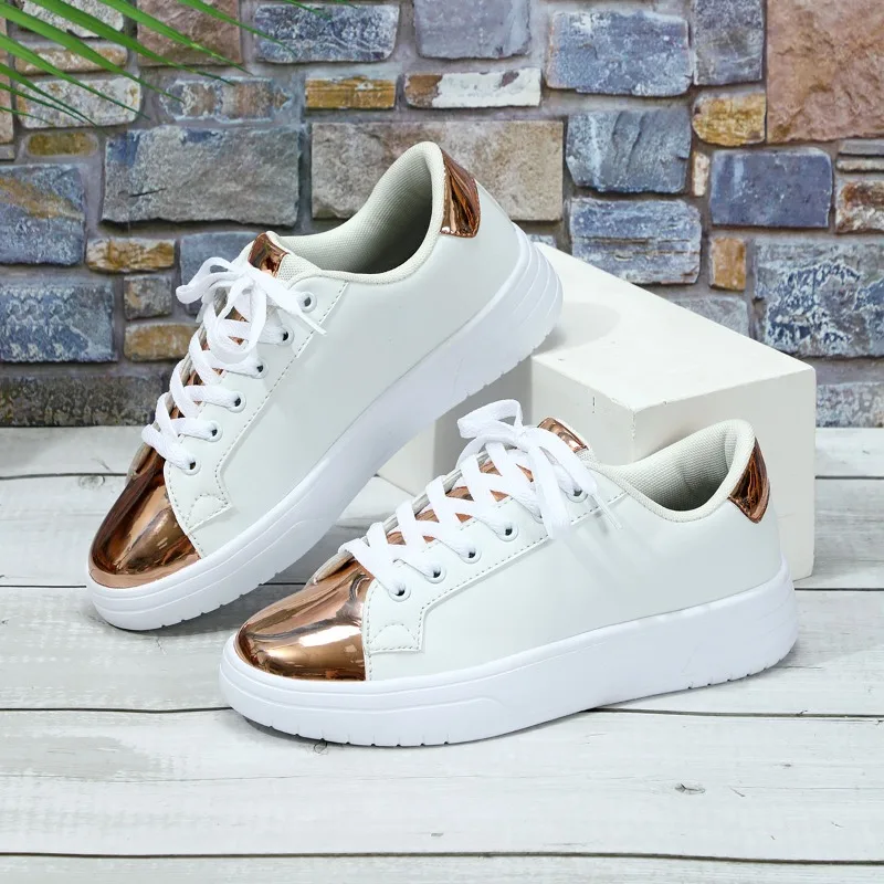 

Fashion Men Versatile White Shoes Trendy Thick Soled Skateboard Shoes Soft Soled Comfortable Flat Bottom Couple Casual Shoes