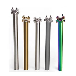 Titanium Alloy Gravel Bicycle Seatpost, Road Bike, MTB, 27.2, 30.9, 31.6