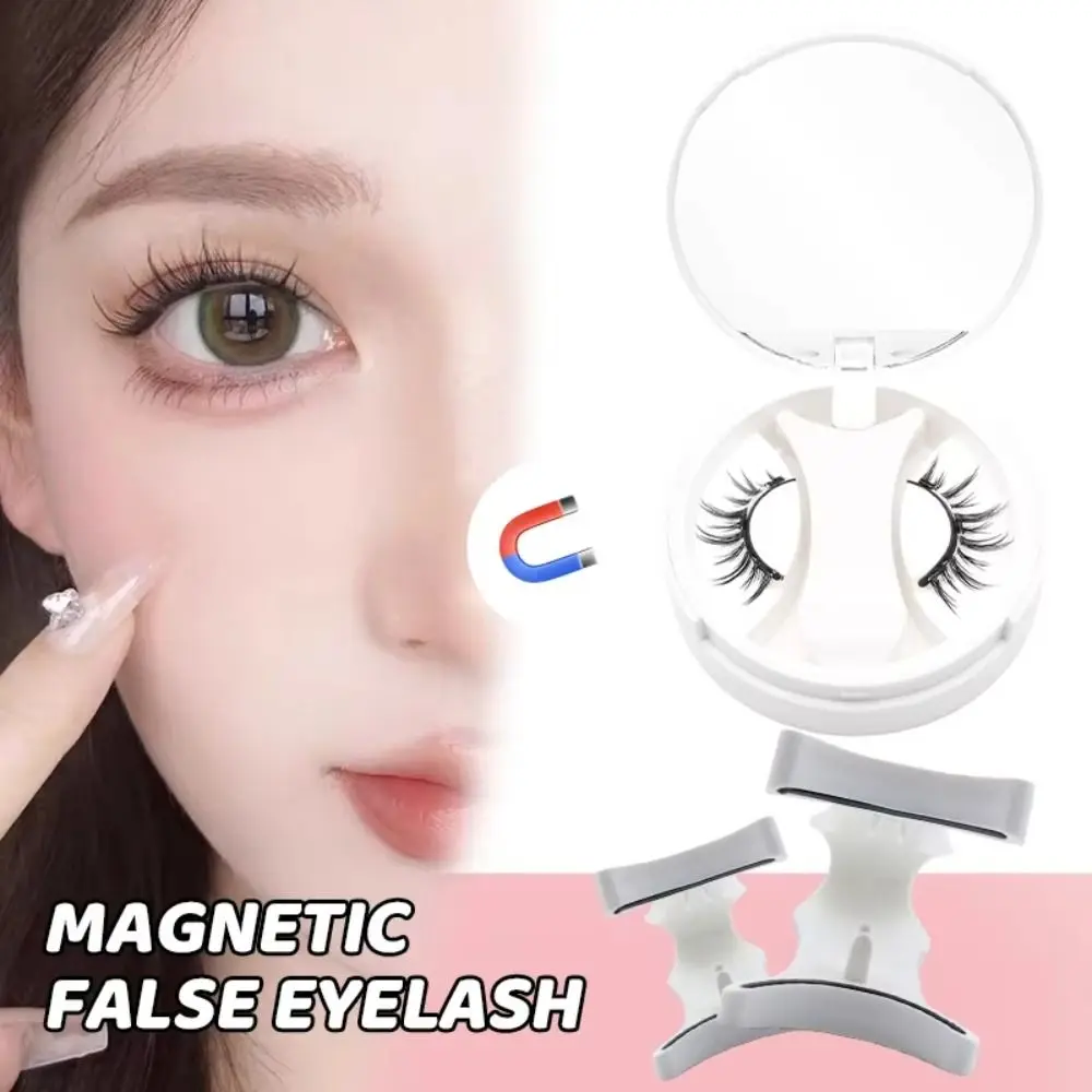 Cils magnétiques à plusieurs reprises avec applicateur naturel aucune colle requise faux cils magnétiques cils Manga faciles à utiliser