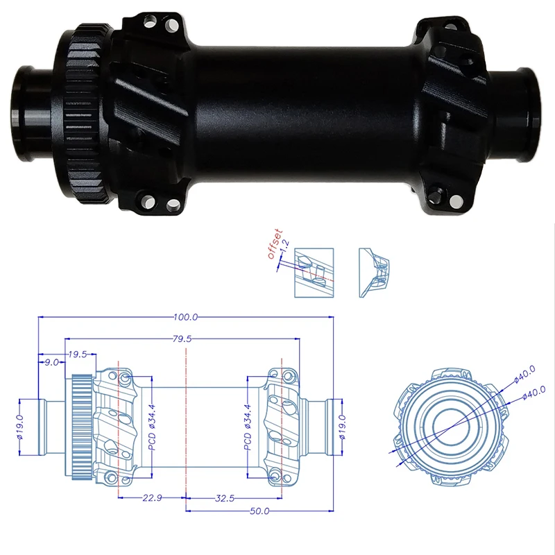 RCRW 36T PG Ratchet SL Road Bike Hub Center Lock 24Hole 12x100 12x142 Shiman/HG XDR  Straight Pull Hub Super Light R36T-SL-CL