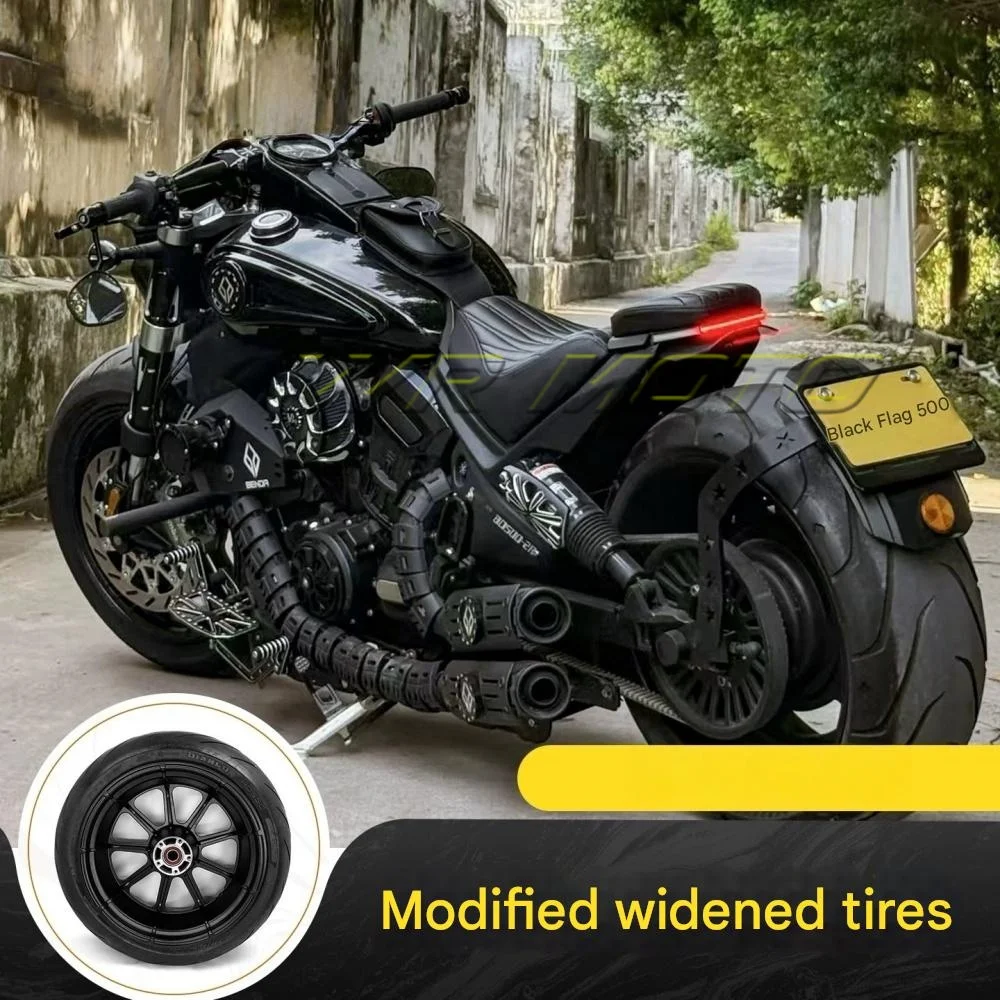Rear Swing Arm Assembly With Wide Rear Wheel Hub For BENDA Dark Flag 500 Motorbike Rear Chassis Upgrade Spare Parts