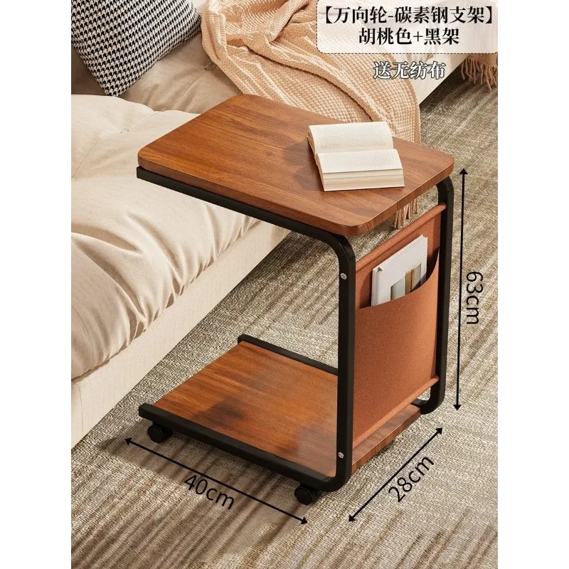 Small Mobile Bedside Cabinet Storage Nightstand Shelf for Bedroom