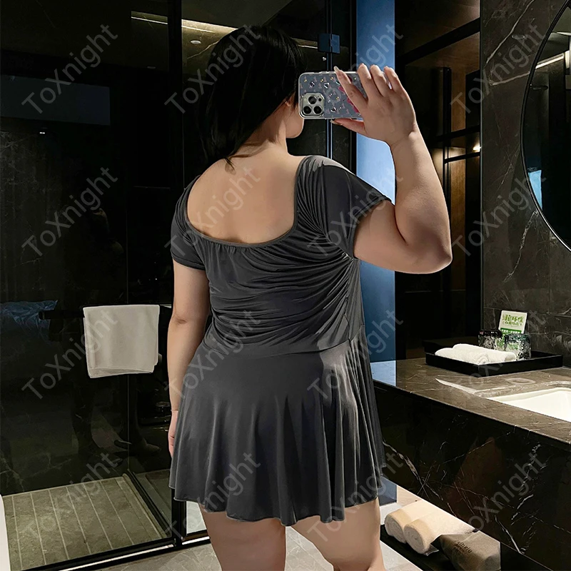 Plus size ice silk elastic close fitting sexy hollow out nightgown XXXL sexy lingerie hot underwear wholesale 052