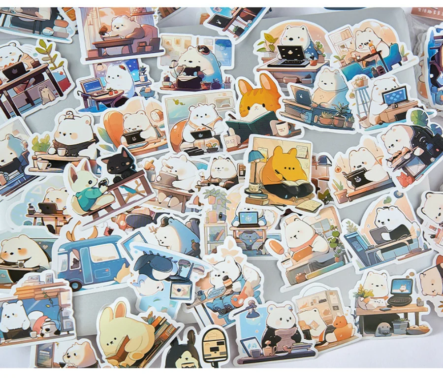 200 Sheets Cute Cartoon Animal DIY Sticker Handbook Photo Frame Scrapbook Glass Bottle Stationery Sticker For Children Gift