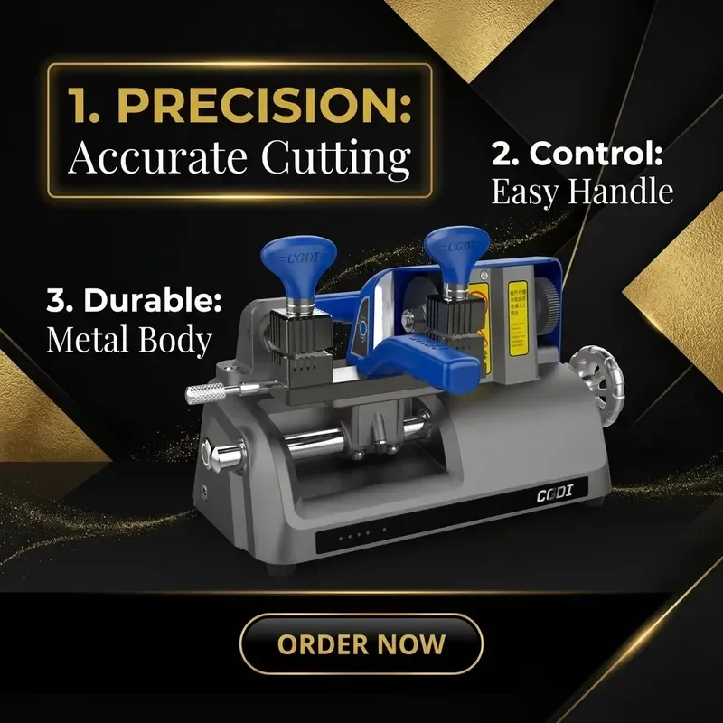CGDI W1 Compact Manual Key Cutting Machine High Precision Automotive Locksmith Tool for Car Keys