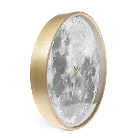 आधुनिक डिज़ाइन ग्रे मून पिंटेड दीवार घड़ी लूना साइलेंट स्वीप दीवार घड़ी बेडरूम के लिए मिनिमलिस्ट आर्ट बोहो होम डेकोर टाइमपीस 6 best sales चाँद की दीवार घड़ी - №3