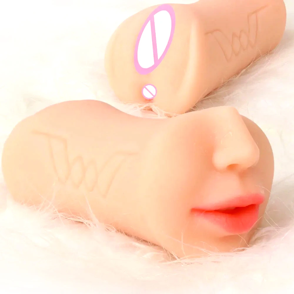 3in1 realistic mouth vagina anal male masturbator cup deep throat silicone dildo moves masturbation pleasure sex toys for men view 3