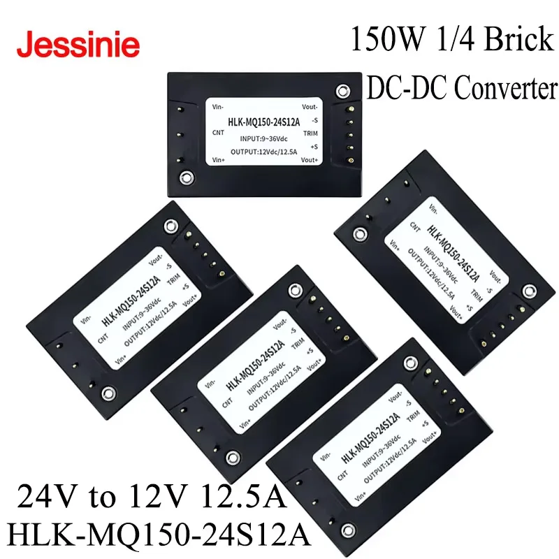 HLK-MQ150-24S12A 150W 9-36V 24V to 12V 12.5A 1/4 Brick DC-DC Converter Isolated Regulated Single Output Power Module