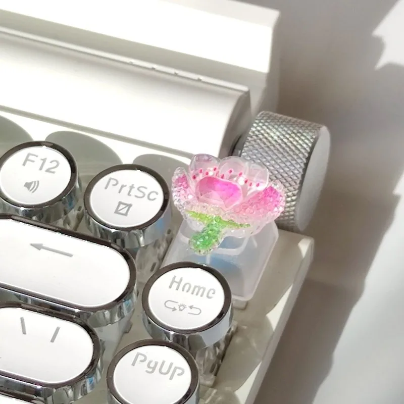 Sweet Flower ESC Keycaps DIY Office Game Keycap Cross Axis Mechanical Keyboard Key Caps Decoration Gaming Accessories
