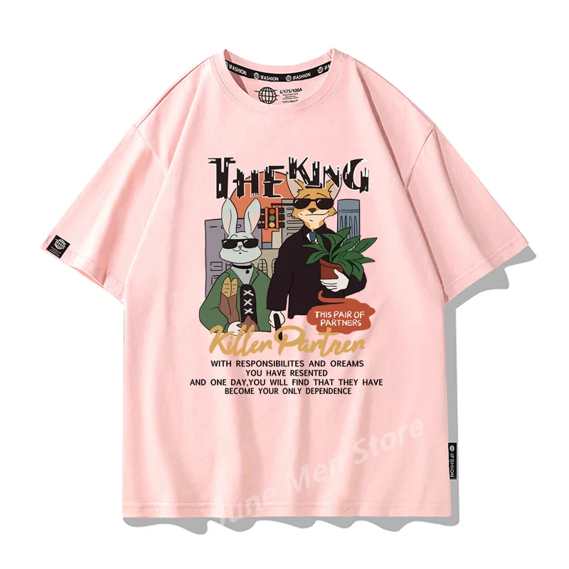 (Uniqlo) New Band Tshirt Disney\'s Zootopia Cotton T-shirt Top Men Cotton T-shirt Top Summer Women Cotton T-Shirt Men Clothing