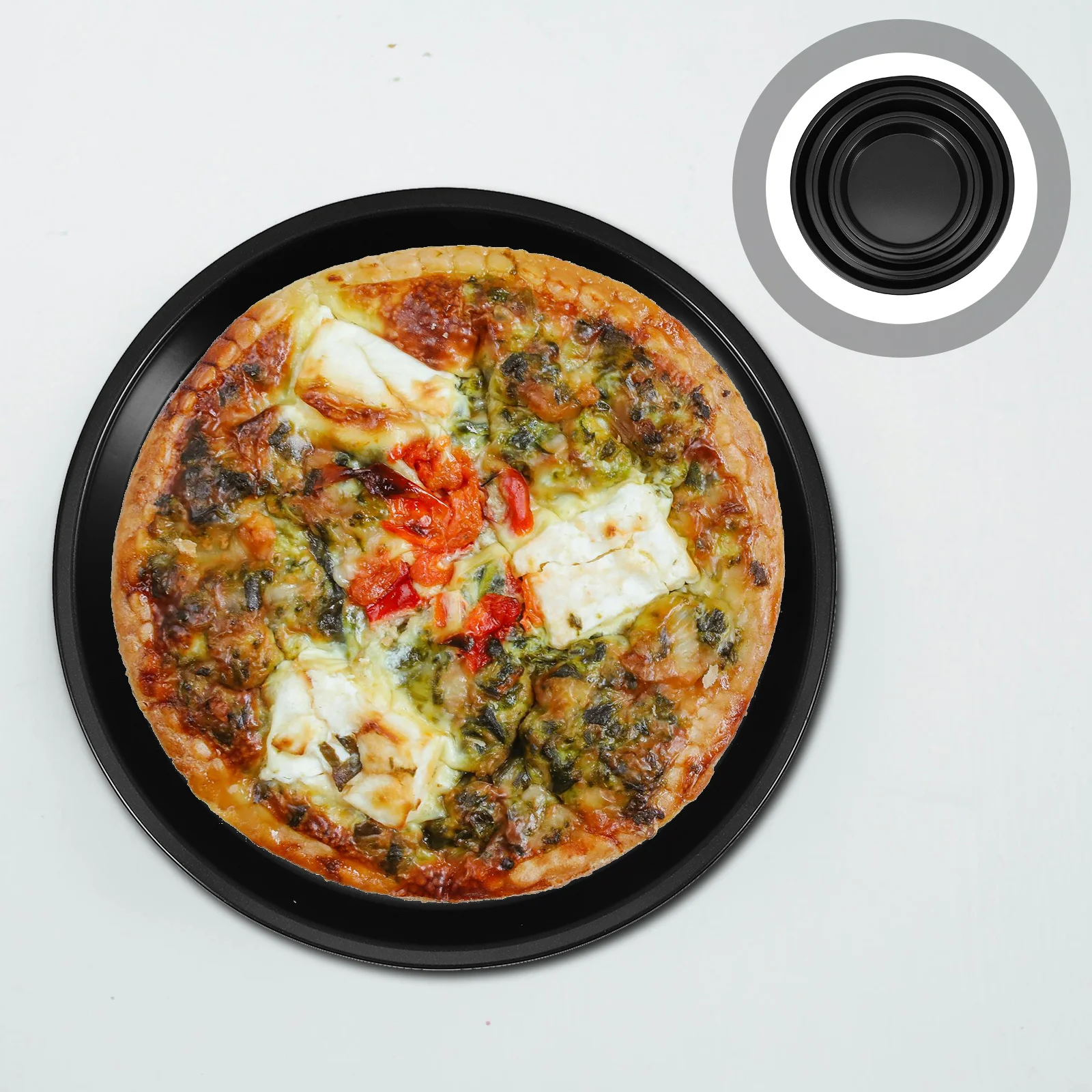 

Круглая форма для пиццы, противень с антипригарным покрытием, противень из нержавеющей стали, противень для духовки, гриль, аксессуары для торта, набор сеток для пиццы