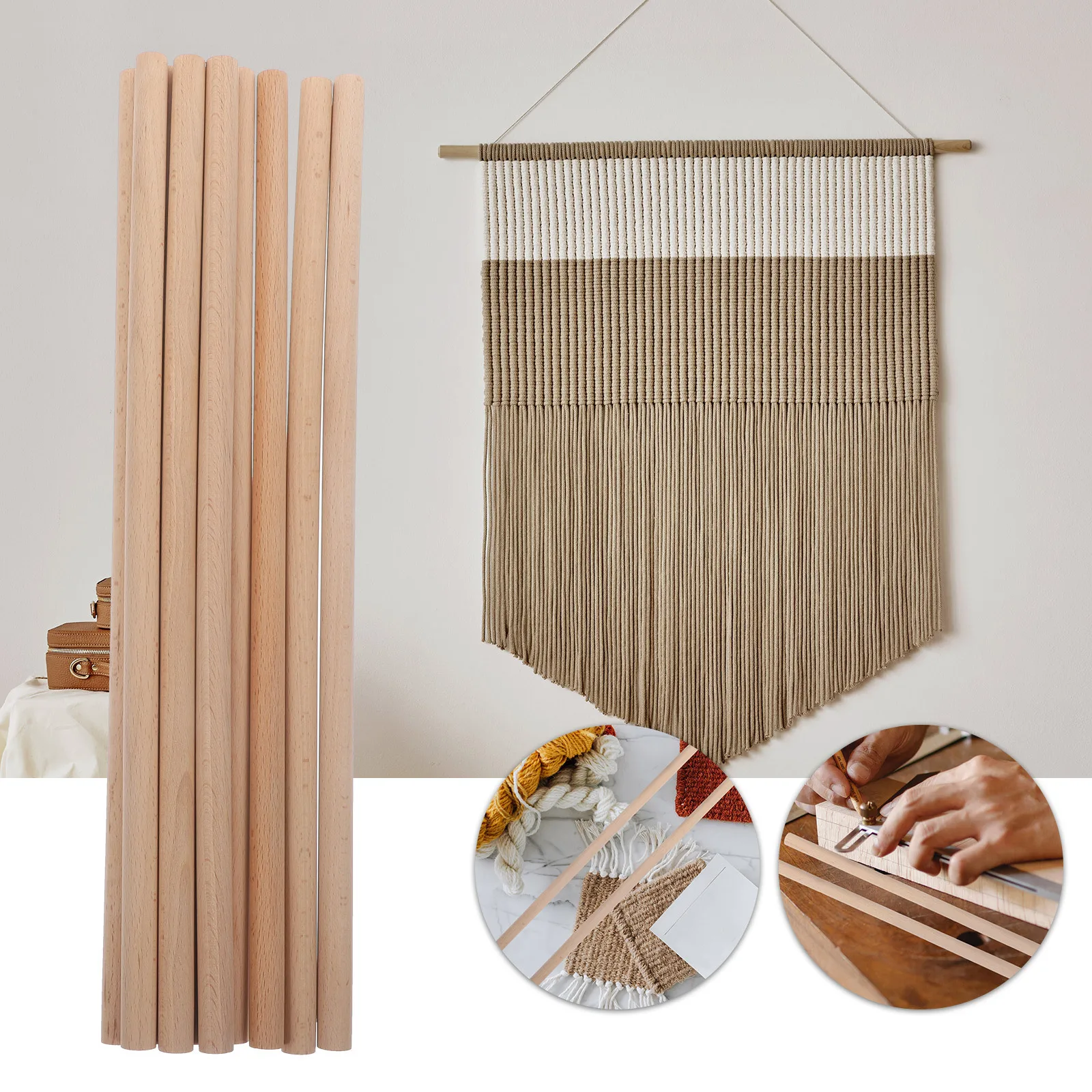 

10Pcs DIY Kids Drumstick Wood Sticks Craft Material for Handmade Projects Wooden Craft Accessory Set Wooden Drumstick