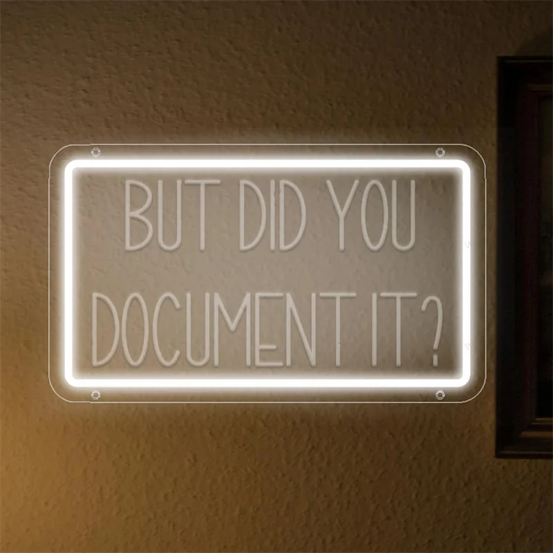 

Did You Document It Neon Sign Carving Neon LED Signs For Kids Bookstores Reading Room Study Spaces Usb Gifts Bedroom Decoration