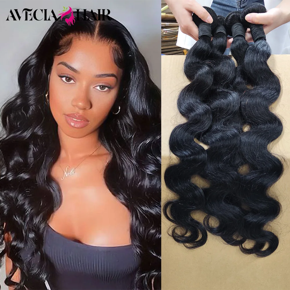 10 A 36 38 40 Inch Body Wave Bundles Human Hair Extensions 100% Remy Human Hair Raw Indian Hair Bundles Raw Hair Bundles