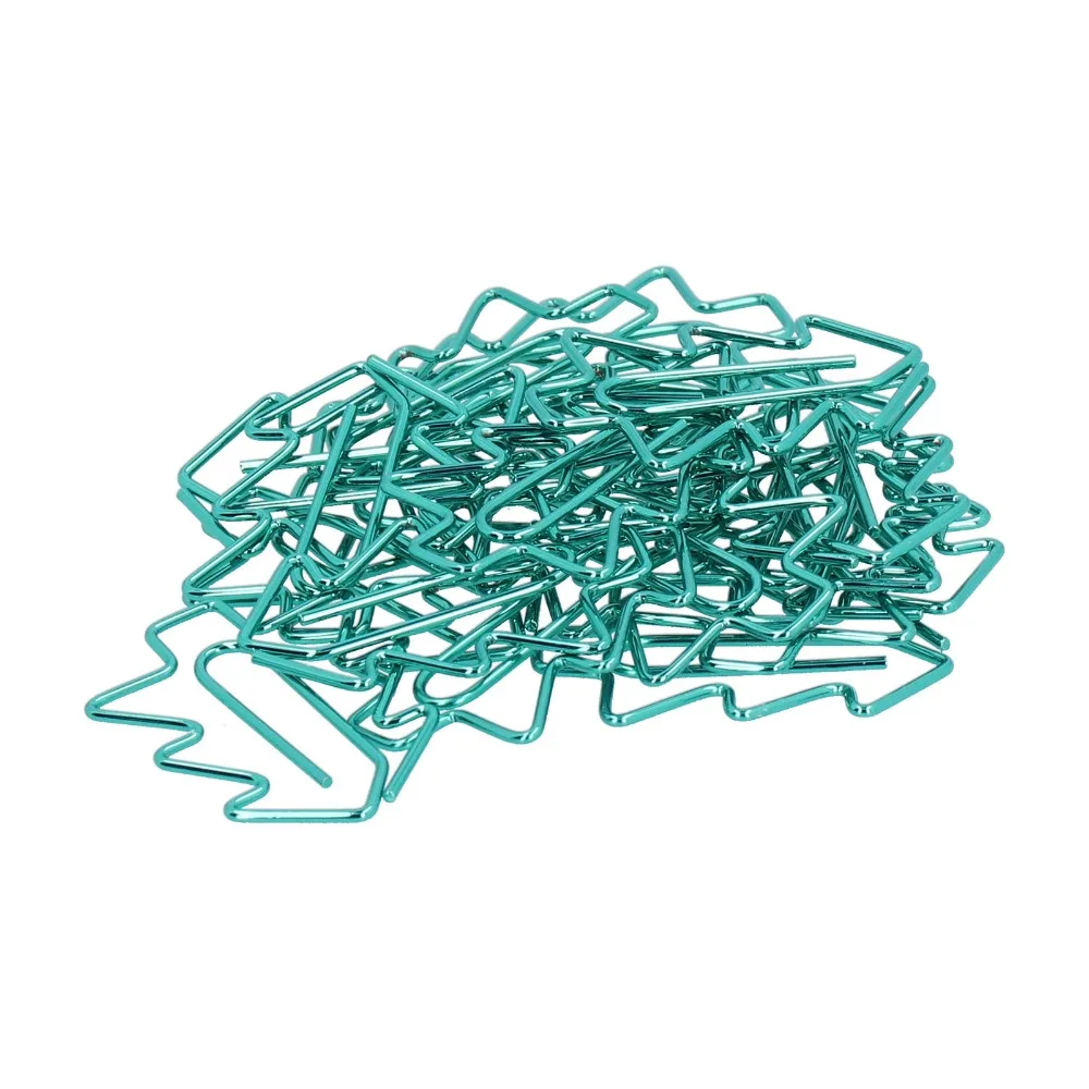 20PCS Tree Shape Mini Paperclip Electroplating Metal Dark Green Iron Paper Clip Mini Size Fancy Style File Paperclip