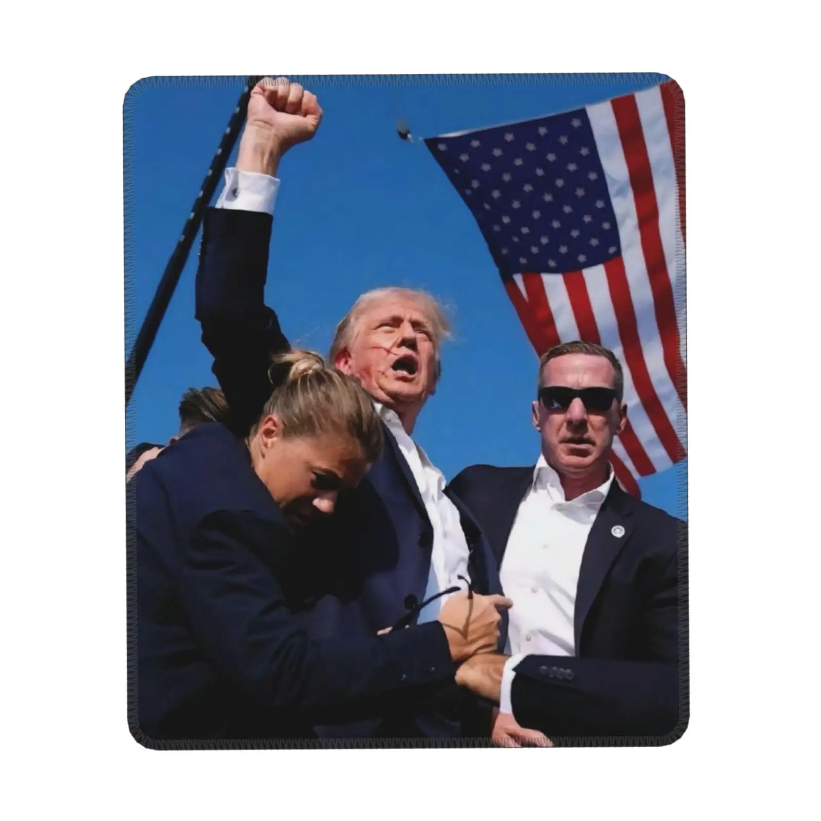 Trump Fight 2024 Hot-Selling Square Mouse Pads Comfortable Gaming Mousepad Mouse Mat Keyboard Mats Desk Pad 18x22cm  ?