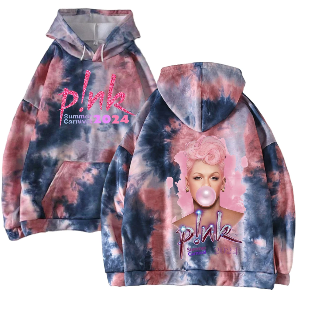 P!NK Summer Carnival 2024 Tie Dye Hoodie Pink Summer Carnival Tour 2024 P! NK Hoodies DropShipping