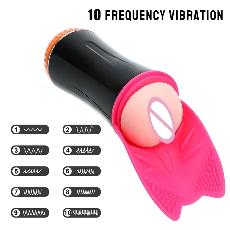 Automatic Sucking Masturbation Cup Real Vagina Massage Voice Interaction Heating Male Masturbator Vibrator Sex Toys Hands-free