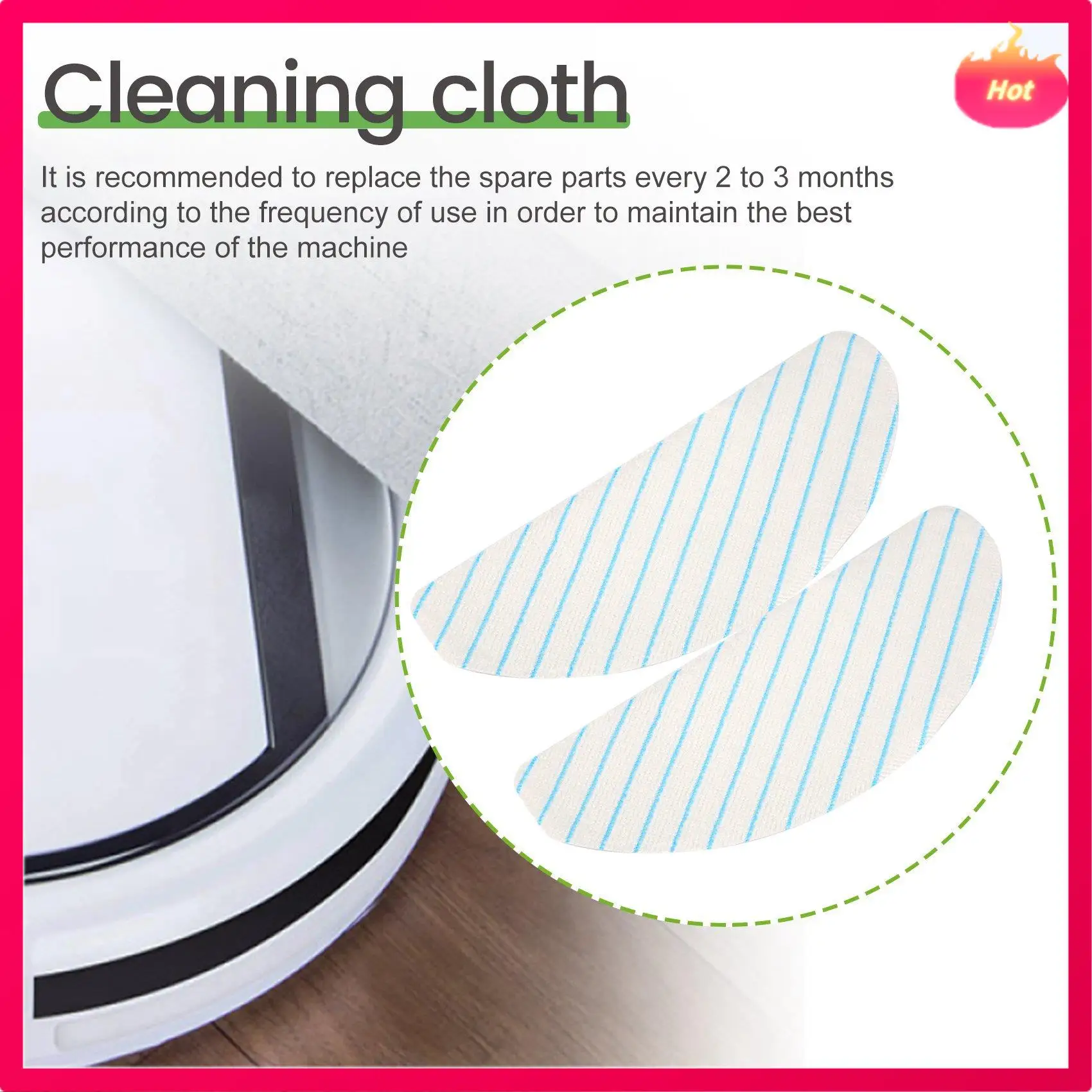 

ABYP Disposable Strong Rag For Ecovacs Deebot Ozmo T8 Aivi T8 MAX Vacuum Cleaner Parts Moping Pads Spare Parts 50Pcs