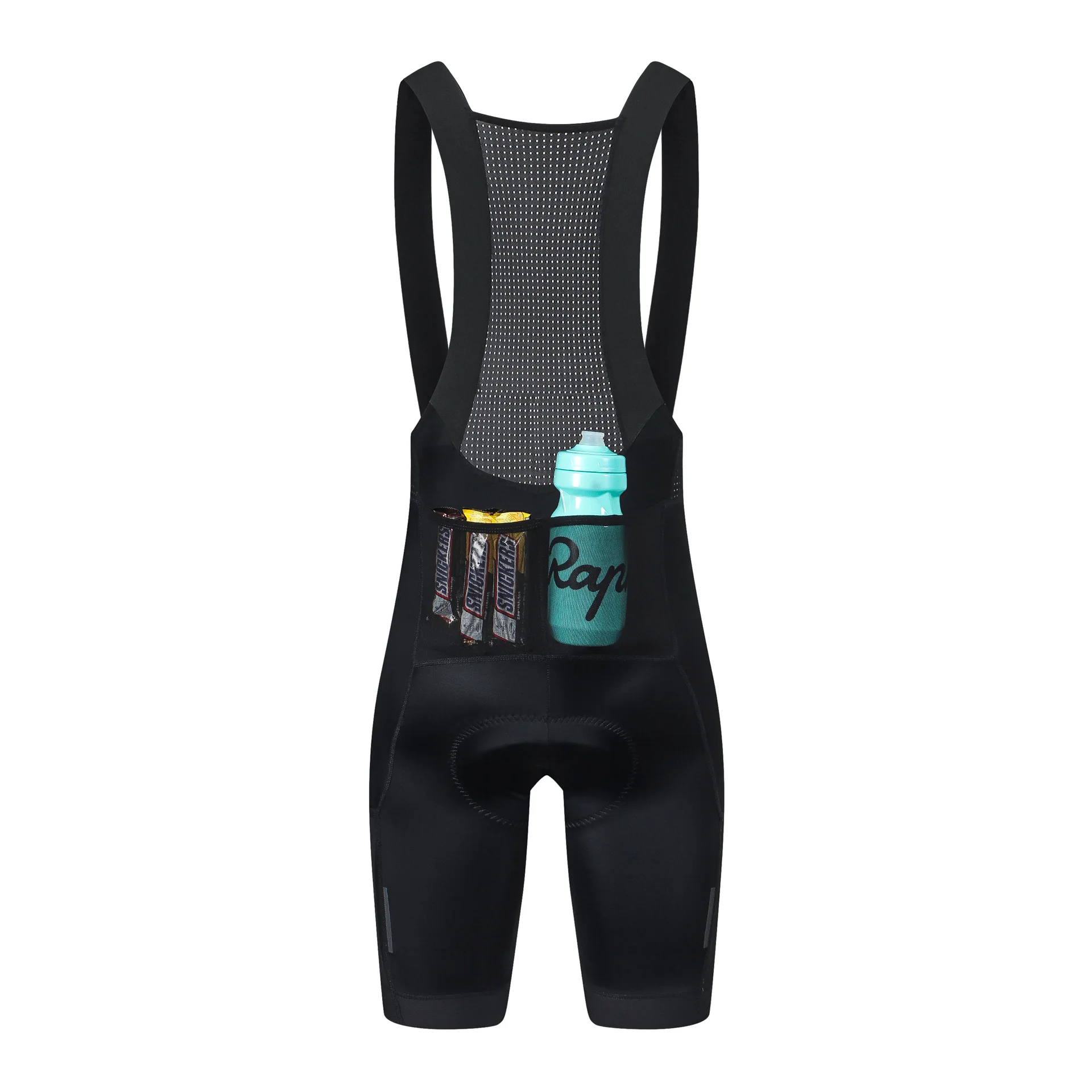 Hiserwa Herren-Radtrikot-Shorts mit 3D-Polsterung, atmungsaktive Fahrrad-Trägerhose mit Seitentasche, MTB-Radtrikot-Shorts – Detail 12