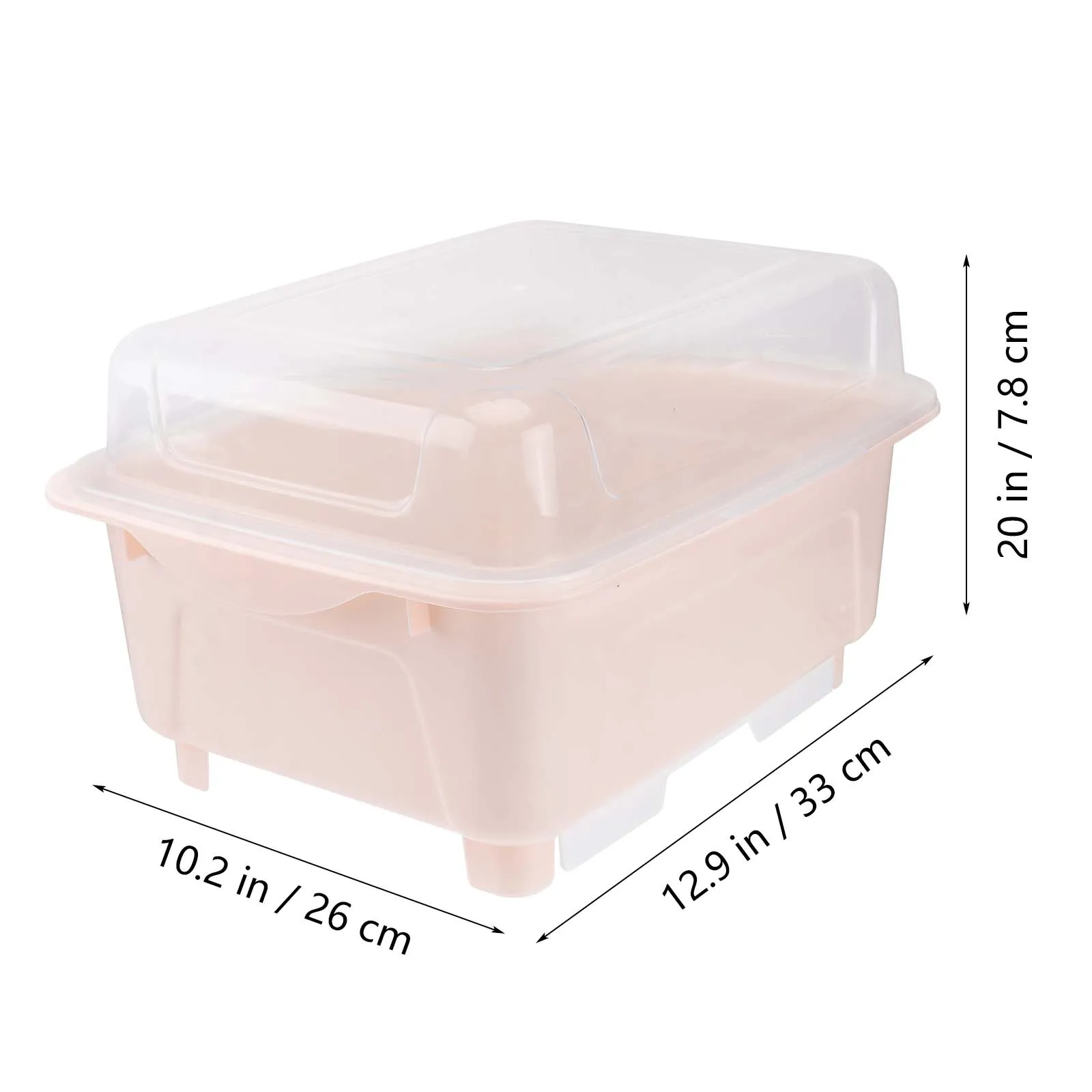 

Flip Lid Dish Storage Box Water Draining Kitchen Organizer For Bowls Chopsticks Spoons Transparent Cover Keep Tableware Dry