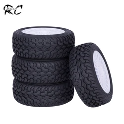 4pcs Rubber Plastic Wheels Tire 75mm for 1/10 1/14 1/16 RC Rally Racing Car Upgrade TAMIYA Wltoys HSP HPI TT01 TT02 144001 94122