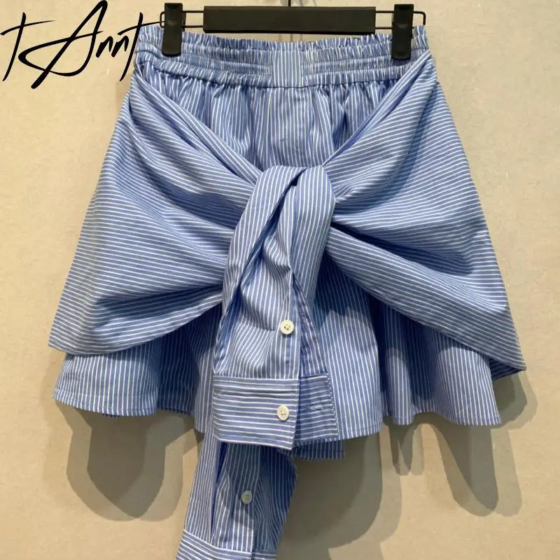 

Tannt Women Pant Fashion Patchwork High-waisted Women Shorts Pants Irregular Casual Fashion Match All Woman Trousers 2025