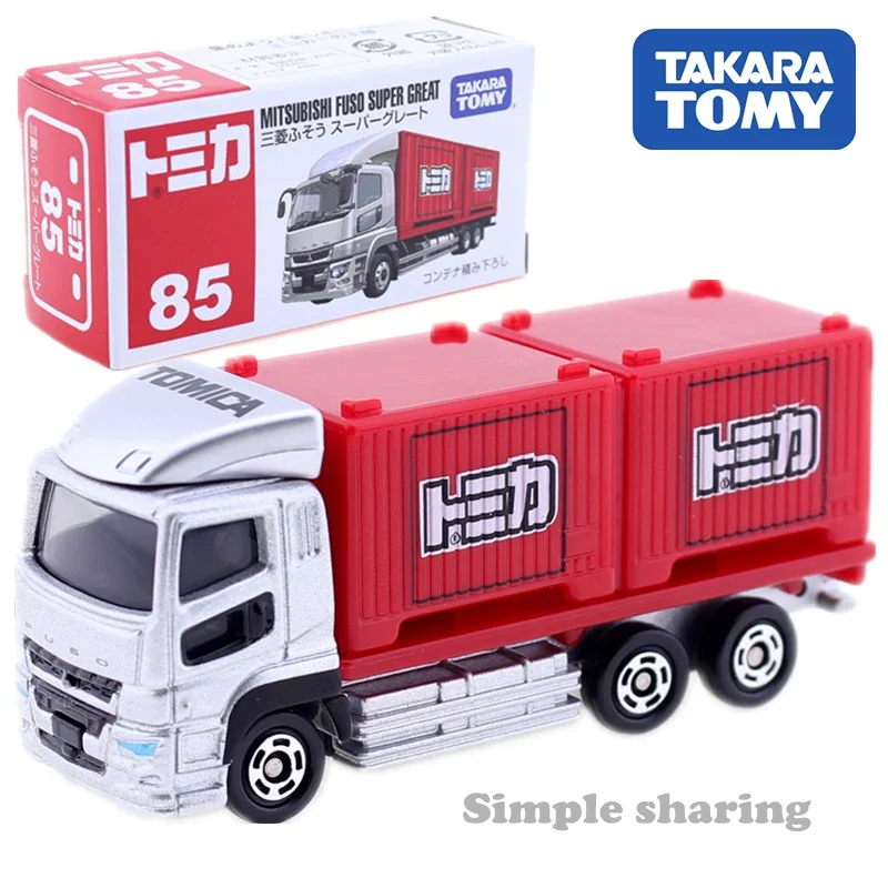 Takara Tomy Tomica No.85 Mitsubishi Fuso Super Great Diecast Car Toy Truck Model Kit da collezione Divertenti burattini magici